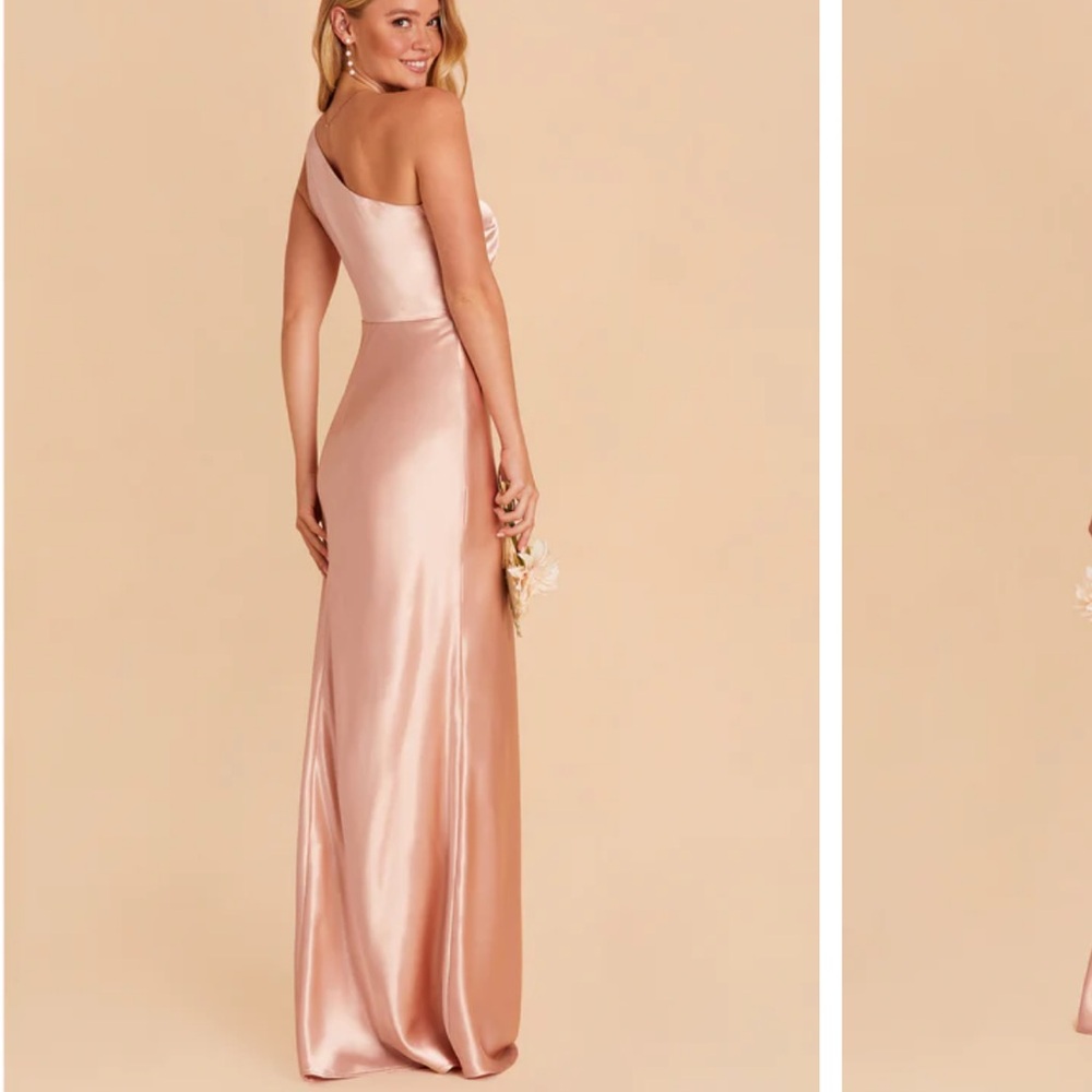 Birdy grey rose gold satin dress